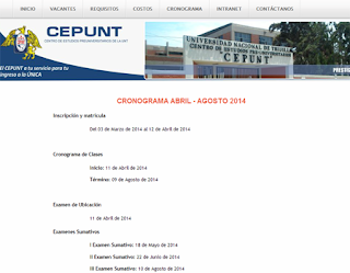 Resultados III Examen Sumativo CEPUNT 2014 II 10 de Agosto